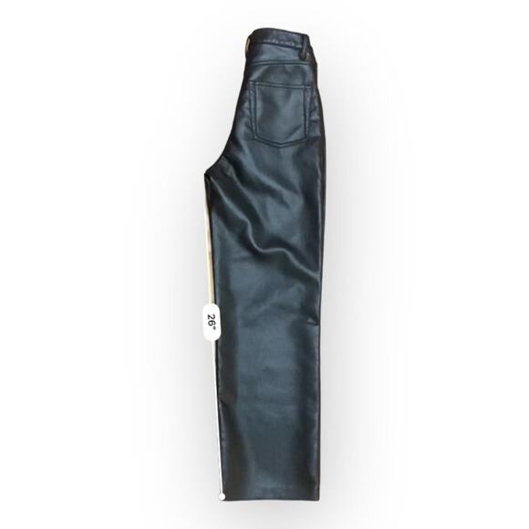 Aritzia Wilfred Melina Faux Leather Straight Leg Pants Womens Size 2 Black - Picture 3 of 8